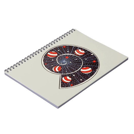 Spiral Galaxy Beach Planets Funny Astronomie Notitieboek (Linkerzijde)