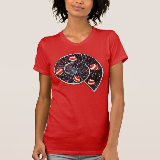 Spiral Galaxy Beach Planets Funny Astronomie T-shirt (Voorkant)