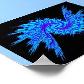 Spiral Galaxy Blue Poster (Hoek)