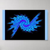 Spiral Galaxy Blue Poster (Voorkant)