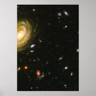 Spiral Galaxy in het Hubble Ultra Deep Field Poster