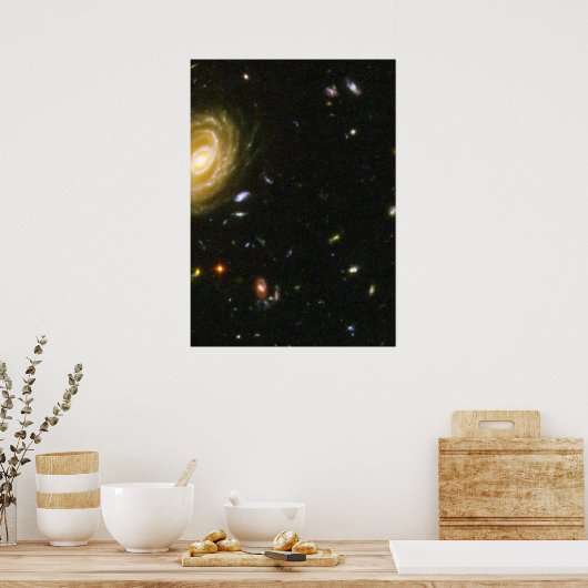 Spiral Galaxy in het Hubble Ultra Deep Field Poster (Keuken)