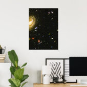 Spiral Galaxy in het Hubble Ultra Deep Field Poster (Thuiskantoor)