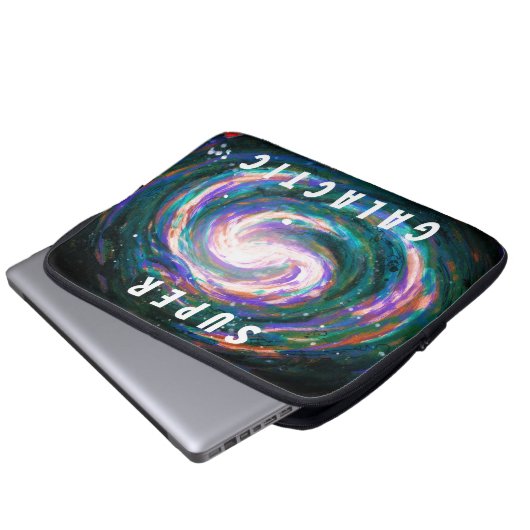 Spiral Galaxy in Space Super Galactic Laptop Sleeve (Voorkant onderkant)