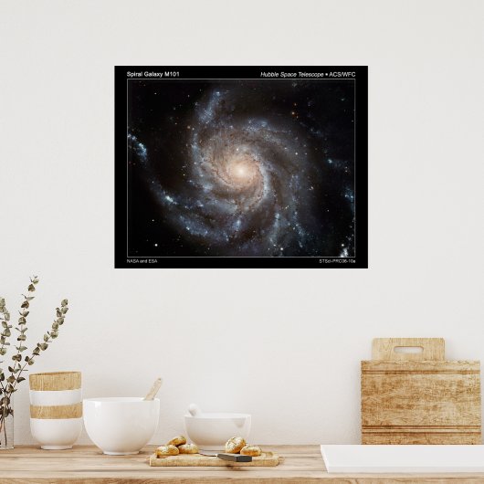 Spiral Galaxy M101 Poster (Keuken)