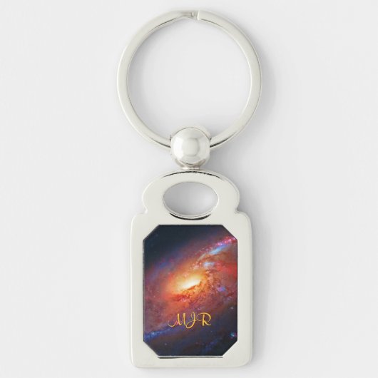 Spiral Galaxy M106 in Canes Venatici Sleutelhanger (Voorkant)