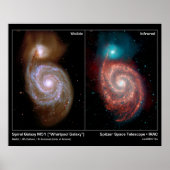 Spiral Galaxy M51 Whirlpool Galaxy Poster/Afdruk Poster (Voorkant)