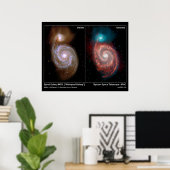 Spiral Galaxy M51 Whirlpool Galaxy Poster/Afdruk Poster (Thuiskantoor)