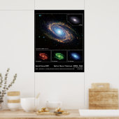Spiral Galaxy M81 - Spitzer Space Telescope Poster (Keuken)