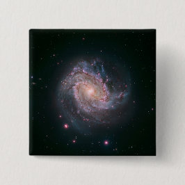 Spiral Galaxy M83 (NASA) Vierkante Button 5,1 Cm