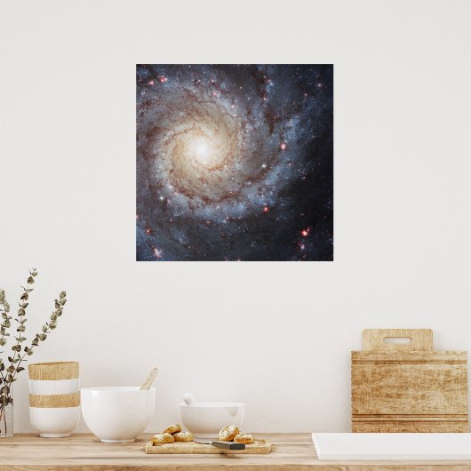 Spiral Galaxy Messier 74 (M74) | NGC 628 | Hubble Poster (Keuken)