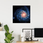 Spiral galaxy NGC1232 en Little Theta space afbeel Poster (Thuiskantoor)
