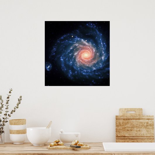 Spiral galaxy NGC1232 en Little Theta space afbeel Poster (Keuken)