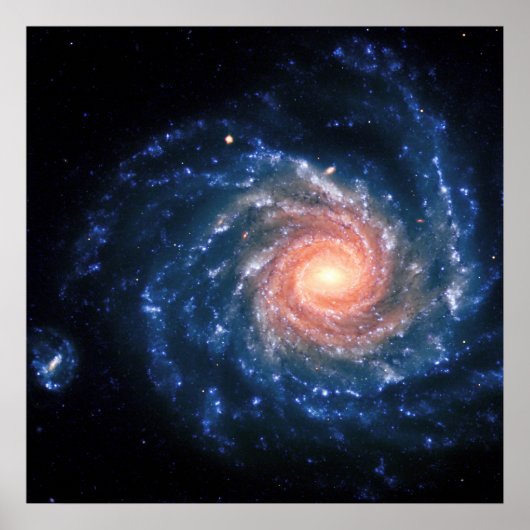 Spiral galaxy NGC1232 en Little Theta space afbeel Poster (Voorkant)