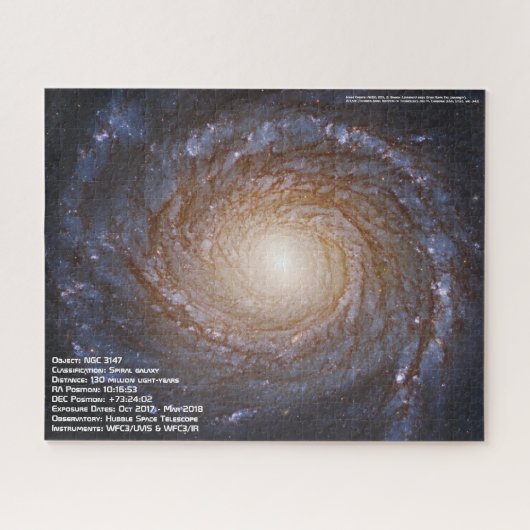 Spiral galaxy NGC 3147 Jigzaag Puzzle Legpuzzel (Horizontaal)