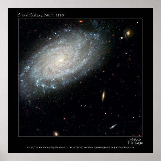 Spiral Galaxy NGC 3370 Poster (Voorkant)