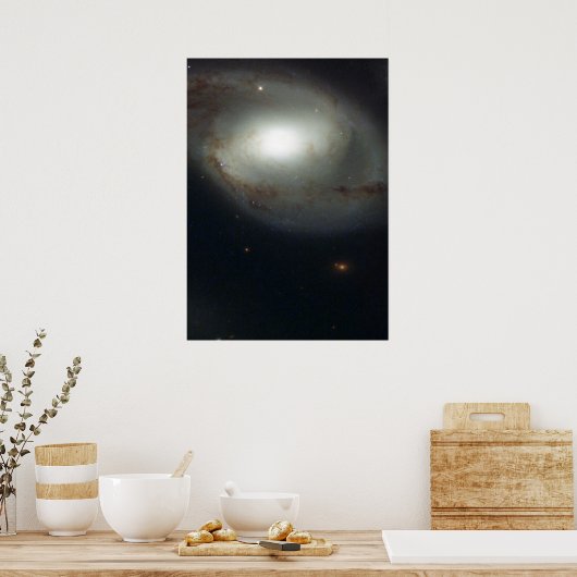 Spiral Galaxy NGC 4319 en Quasar Markarian 2005 Poster (Keuken)