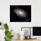 Spiral Galaxy NGC 4414 Hubble Telescope Foto Poster (Thuiskantoor)