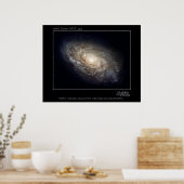Spiral Galaxy NGC 4414 Hubble Telescope Foto Poster (Keuken)
