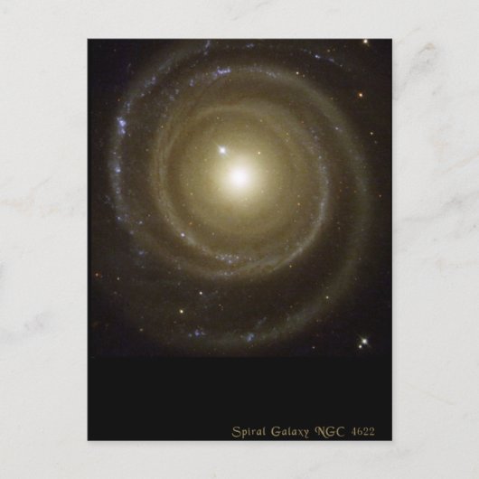 Spiral Galaxy NGC 4622 Spins achterwaarts Briefkaart (Voorkant)