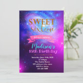 Spiral galaxy party thema uitnodiging (Staand voorkant)