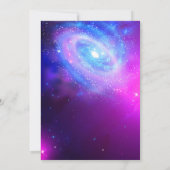 Spiral galaxy party thema uitnodiging (Achterkant)