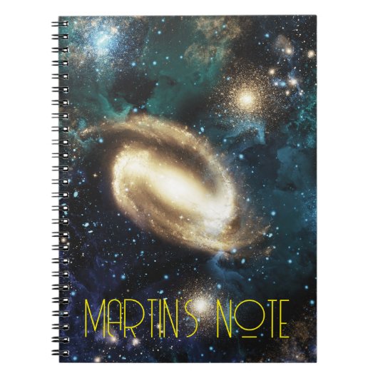 Spiral Galaxy Planet Nebula Hubble Telescope Foto Notitieboek (Voorkant)