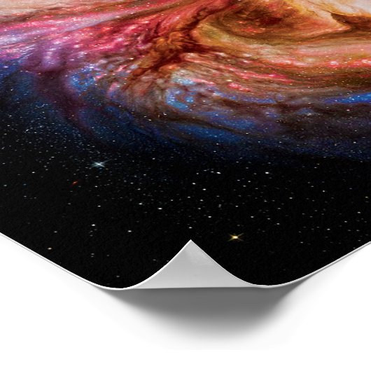 Spiral Galaxy SMM J2135-0102 Artistische depressie Poster (Hoek)