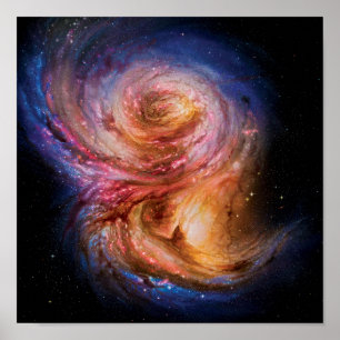 Spiral Galaxy SMM J2135-0102 Artistische depressie Poster