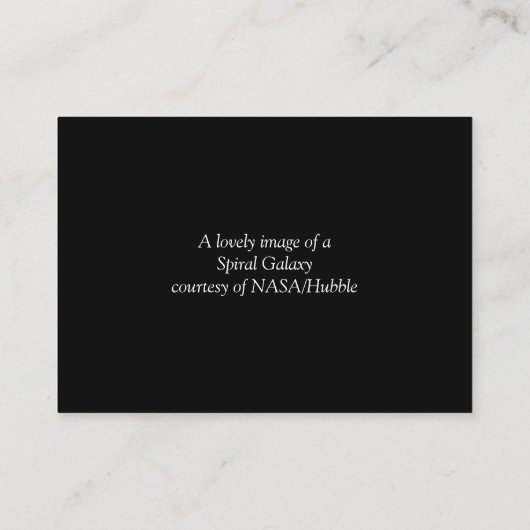 Spiral Galaxy Visitekaartje (Achterkant)