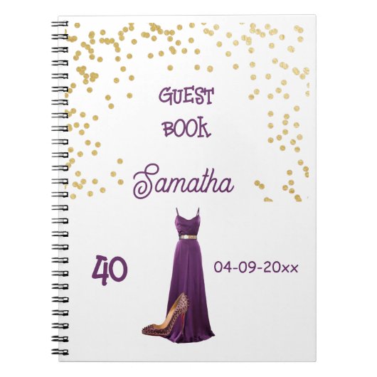 Spiral gastenboek 40th.verjaardag notitieboek (Voorkant)