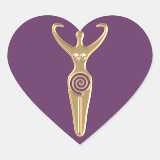 Spiral Goddess Hart Sticker (Voorkant)