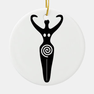 Spiral Goddess Keramisch Ornament