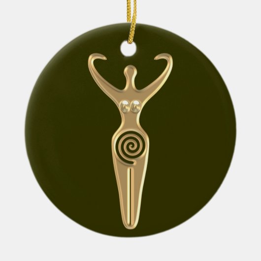 Spiral Goddess Keramisch Ornament (Voorkant)