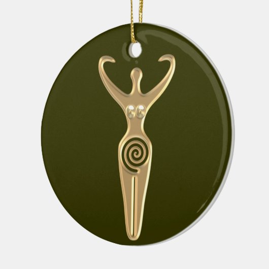Spiral Goddess Keramisch Ornament (Links)