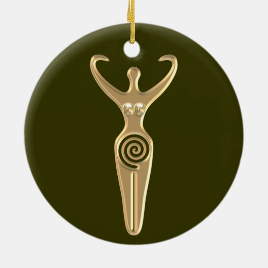 Spiral Goddess Keramisch Ornament (Achterkant)