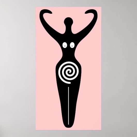 Spiral Goddess Sacred Feminine Poster (Voorkant)
