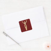 Spiral Goddess Vierkante Sticker (Envelop)