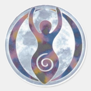 Spiral Goddess Window-Sticker Ronde Sticker