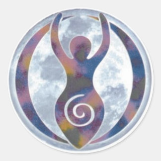 Spiral Goddess Window-Sticker Ronde Sticker