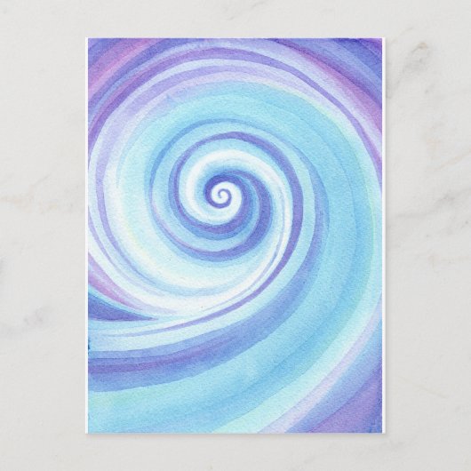 Spiral, Golfschelp, waterkleur Briefkaart (Voorkant)
