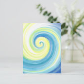 Spiral, Golfschelp, waterkleur Briefkaart (Staand voorkant)