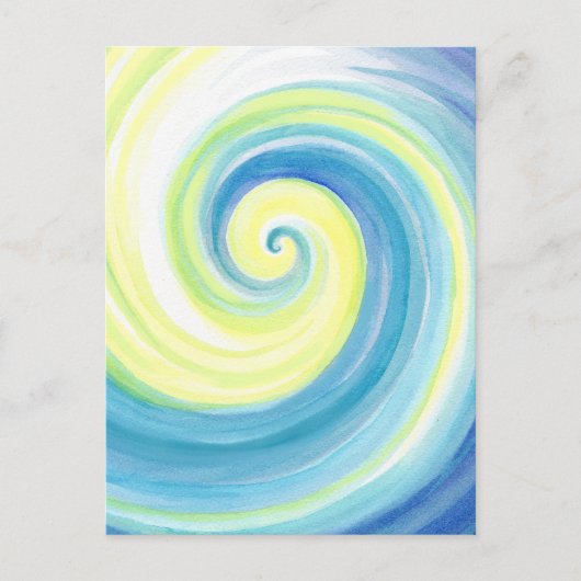 Spiral, Golfschelp, waterkleur Briefkaart (Voorkant)