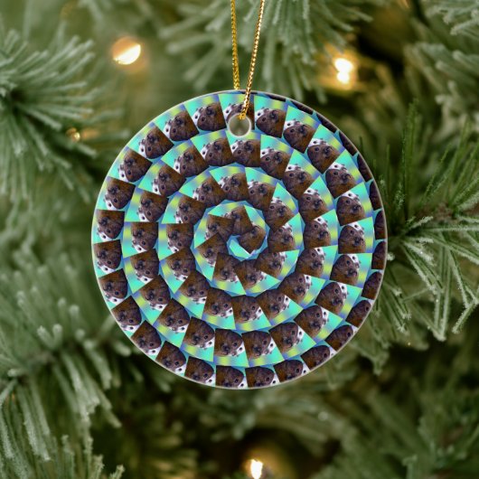 Spiral Guinea Pig Pattern, Keramisch Ornament (Boom)