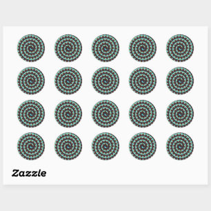 Spiral Guinea Pig Pattern, Ronde Sticker