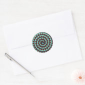 Spiral Guinea Pig Pattern, Ronde Sticker (Envelop)