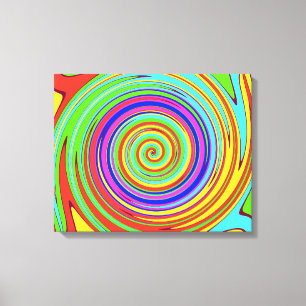Spiral Hallway Color Swirl Canvas Afdruk