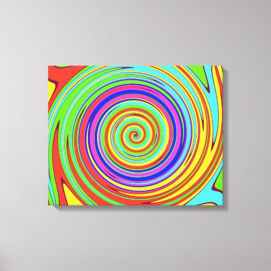 Spiral Hallway Color Swirl Canvas Afdruk (Voorkant)