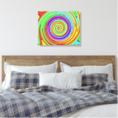 Spiral Hallway Color Swirl Canvas Afdruk (Insitu (Slaapkamer))