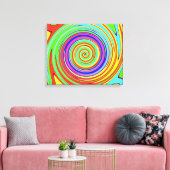 Spiral Hallway Color Swirl Canvas Afdruk (Insitu (Woonkamer))